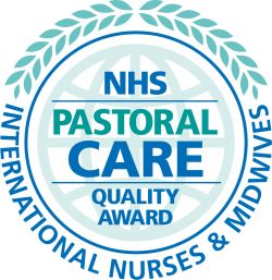 NHS Pastoral Care Quality Award logo.